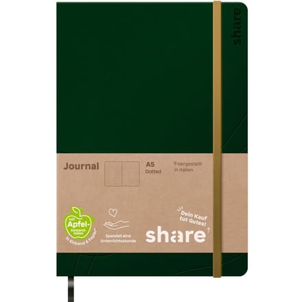 share Notitieboek A5, punt geruit - Groen
