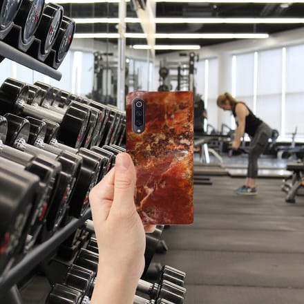Xiaomi Mi 9 Standcase Marmer Bruin
