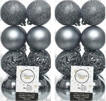 Kerstballenset - 32 stuks - 6cm - Kunststof