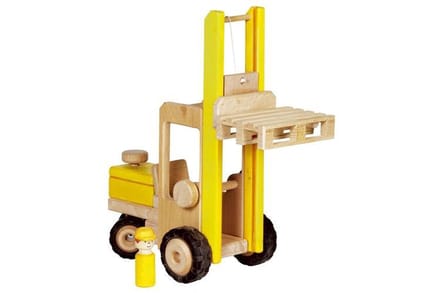 GOKI Houten voertuig - Heftruck - 36X17,5X39Cm - 3 Jaar