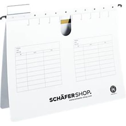 Schäfer Shop Select  hangsnelhechters, voor formaten tot A4, hechtstrook bovenaan, wit