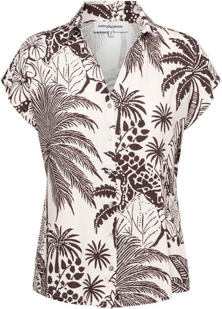 &Co Woman &co women blouse valetta choco duo chocolate