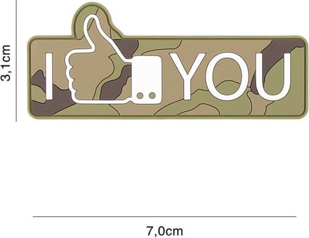 Embleem 3D PVC I like You Woodland
