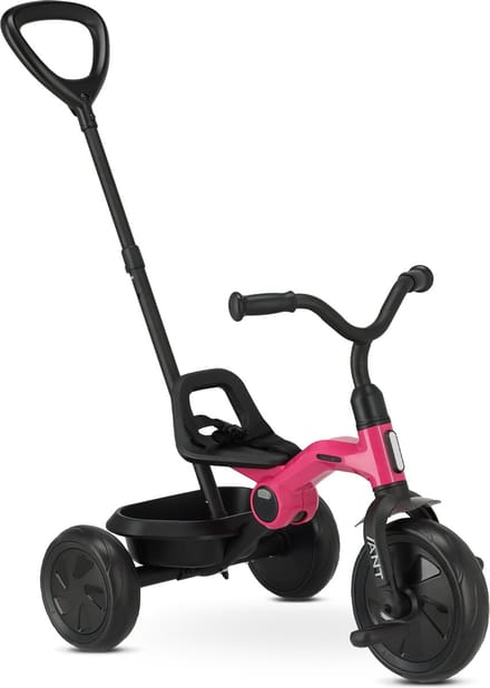 Qplay Ant Driewieler met duwstang - Roze