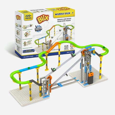 Blix Knikkerbaan STEM Bouwset – Knikkerbaan Bouwpakket – Constructiespeelgoed – Technisch Speelgoed – 8+ Jaar