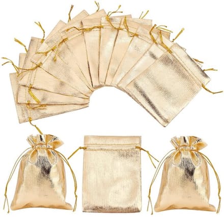 Allecto - Organza Zakjes - Sieraden Opslag - Gouden Kleur - Bruiloft