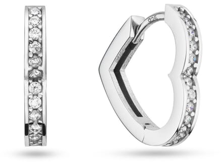 Klapoorringen Hart CZ S 925RD