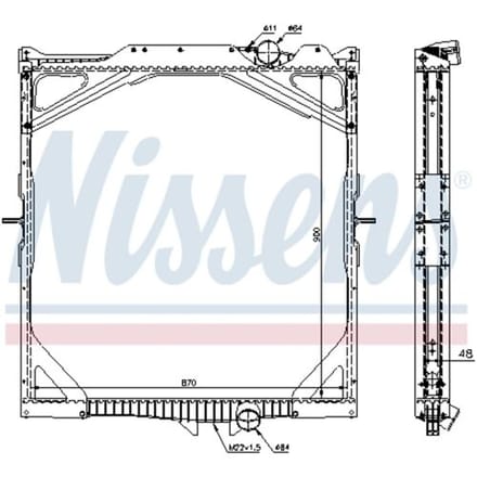 Radiator, motorkoeling NISSENS 65462A