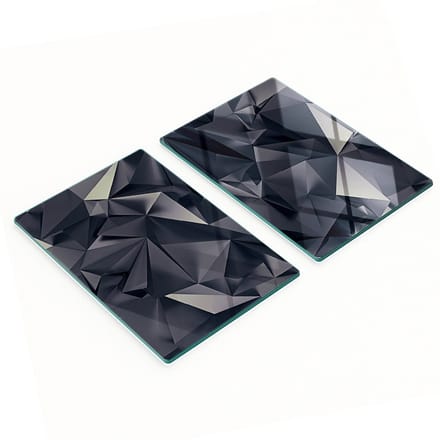 Multifunctionele decoratieve glazen keukenplanken, abstract ontwerp, 2x40x52 cm
