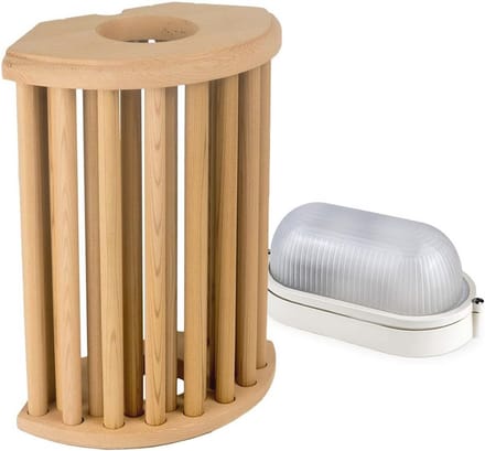 Sauna Verlichting Set met E27 IP54 Saunalamp en 5m Siliconen Kabel