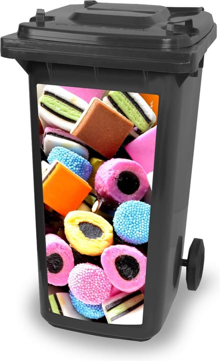 Container sticker - Engelse drop - kliko sticker - afvalbak stickers - vuilnisbak - CoverArt