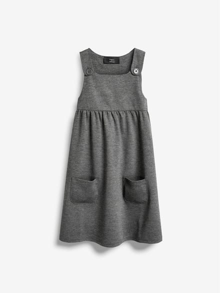 Next - Meisjes - Jersey schoolovergooier met stretch - Grijs