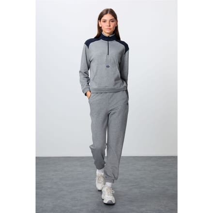 Kleurgeblokte Fleece Trainingsoutfit Set