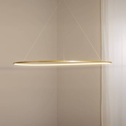 Milagro Lighting LED hanglamp Saturno, Ø 120 cm, goudkleurig, 1-lamp, 4.000 K