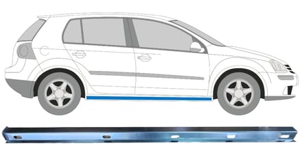 Binnenste reparatie dorpel voor Volkswagen Golf 5 2003-2009 / Rechts