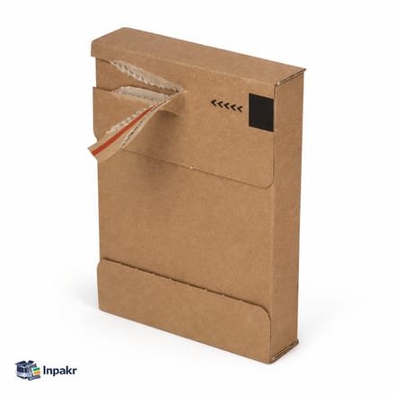 Inpakr A6 Brievenbusdoosjes - Bruin Golfkarton - 105 x 26 x 149 mm - Zelfklevend - 25 Stuks