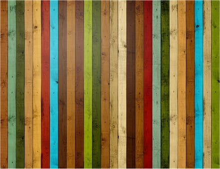 Fotobehang - Wooden rainbow.