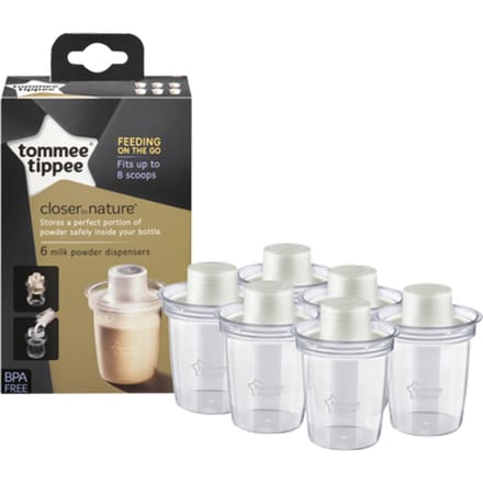 Tommee Tippee Closer To Nature Melkpoeder Dispensers – 6 stuks