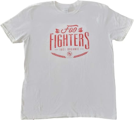 Foo Fighters - 100% Organic Heren T-shirt - S - Wit