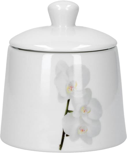 Suikerpotje Vanda witte orchidee 28cl