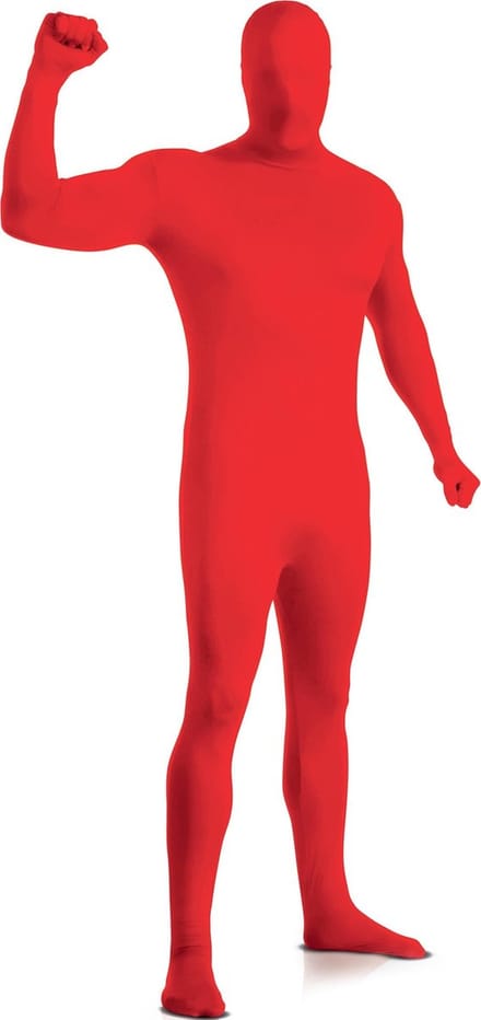 Second skin pak - Volwassenen - Verkleedkleding - XL - Rood