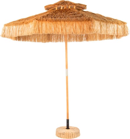 Rieten Raffia Parasol - Exotische Parasol - Kunst Riet - 270 cm