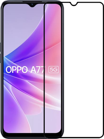 Screenprotector Geschikt voor OPPO A77 - Full Cover - Beschermglas - Gehard Glas - Tempered Glass - Screen Protector