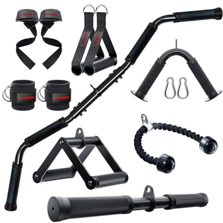 Kabelmachine accessoires voor thuissportschool - Triceps en LAT pull-down bevestiging