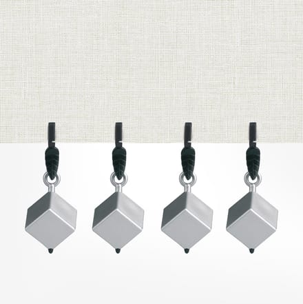 d-c-fix Tafelkleed Gewichtjes - 6x6cm - Grijs - Kubus - 4 stuks