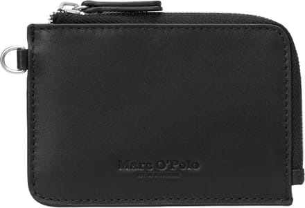Marc O'Polo Leren Kaarthouder Tuure Zip Wallet Black Zwart