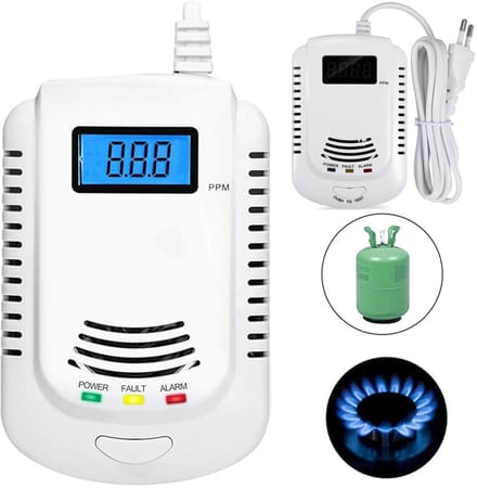 Minexo bedrade koolmonoxide- en gasmelder met lcd-display-CE-gecertificeerd