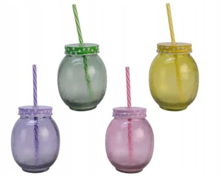 Kaemingk - Glazen Pot met Deksel - 13,5x10 cm - Voor Dranken - Kleurvast Glas