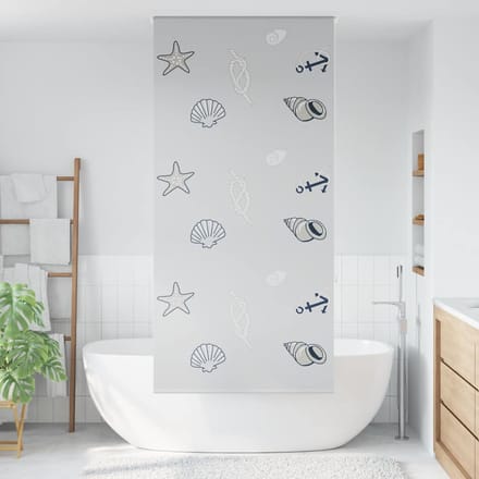 vidaXL - Doucherolgordijn - 110x240 - cm - stofbreedte - 106 - cm