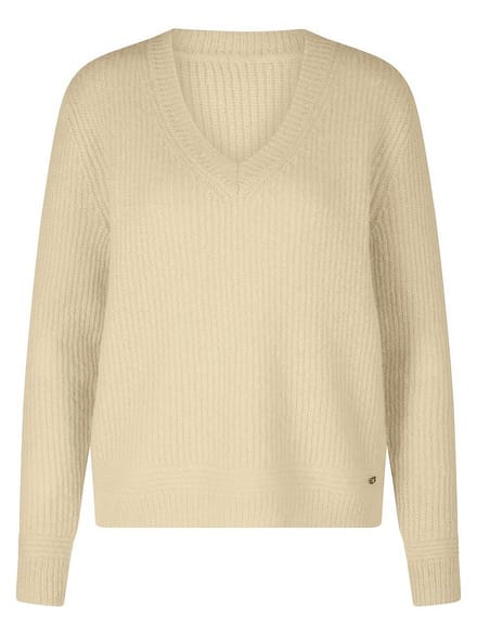 Trui V-hals Van BASLER beige
