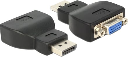 DeLOCK premium DisplayPort naar VGA adapter - DP1.2 (1920 x 1200) / zwart