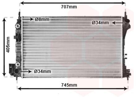Van Wezel - RADIATOR VOOR FIAT CROMA 2005-2007 12805057