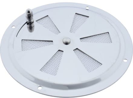 Ventilatierooster - Afsluitbaar - Met insectengaas - 100mm - Rvs gepolijst