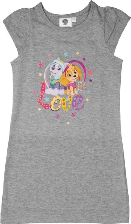 Paw Patrol Nachthemd - Korte Mouw - Grijs - Maat 122/128