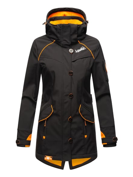 Marikoo dames softshelljas – Soulinaa, waterdicht met afneembare capuchon