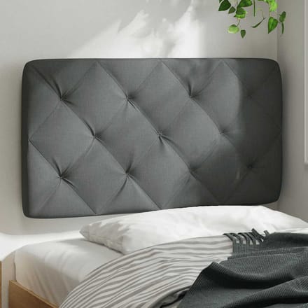 vidaXL - Hoofdbordkussen - 80 - cm - stof - donkergrijs