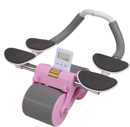 Oefenwiel Buikspieren - Core Trainer - Krachtige Core Training - Automatisch Rebound Mechanisme - 32x24x17 cm - Roze