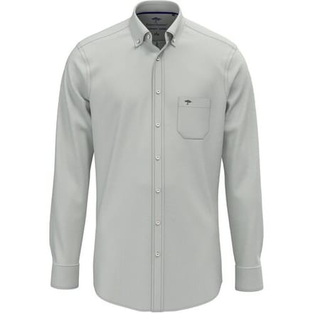 Fynch-Hatton Overhemd Solid Color Oxford Button-Down Dark Leaf / male