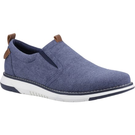 Hush Puppies Benny Canvas Heren Navy Loafers