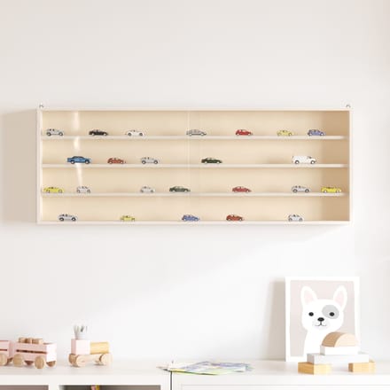 vidaXL - Houten - verzamelvitrine - met - deuren - 100x8,5x37 - cm