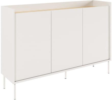 Selsey Tovi - Dressoir met 3 deuren, 140 cm, Wit / Eikenhoutlook