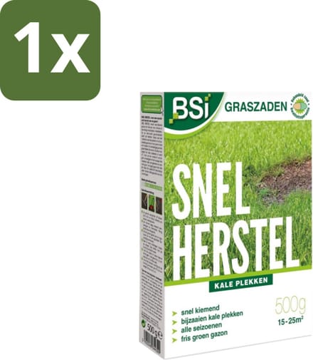 BSI – Graszaad – Snel Herstel – Dicht & Sterk Gazon – 500 g - 1 stuk
