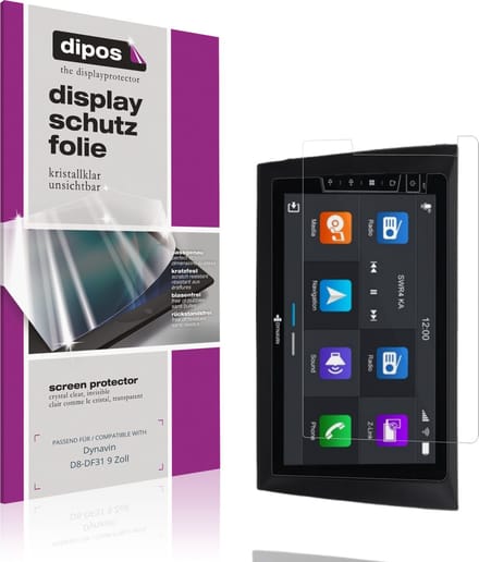 dipos – 2x Beschermfolie geschikt voor Dynavin D8-DF31 9 Zoll | Krasbestendige & heldere Screenprotector Ultra-Thin