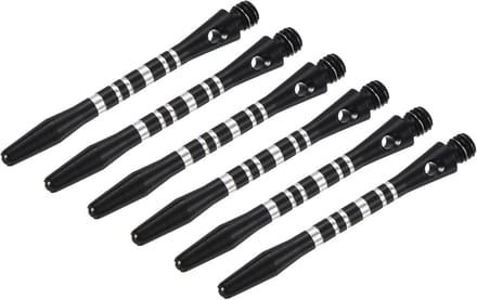 Set van 6 Middellange Dartschachten in Aluminium met 2BA Schroefdraad