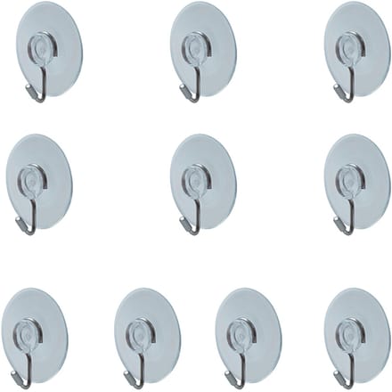 Set van 12 transparante zuignaphaken, herbruikbare wandhaken voor de badkamer