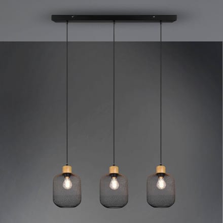 Reality Leuchten Hanglamp Calimero kooi-look 3-lamps